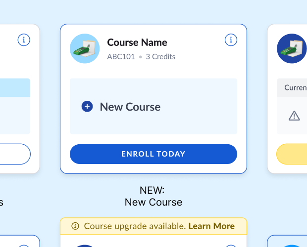 Course-card state: New Course